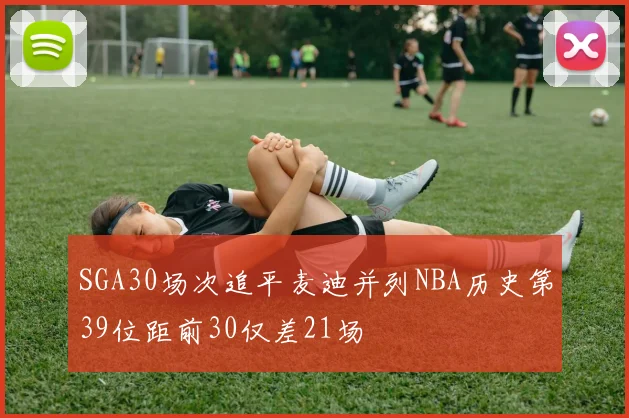 SGA30场次追平麦迪并列NBA历史第39位距前30仅差21场